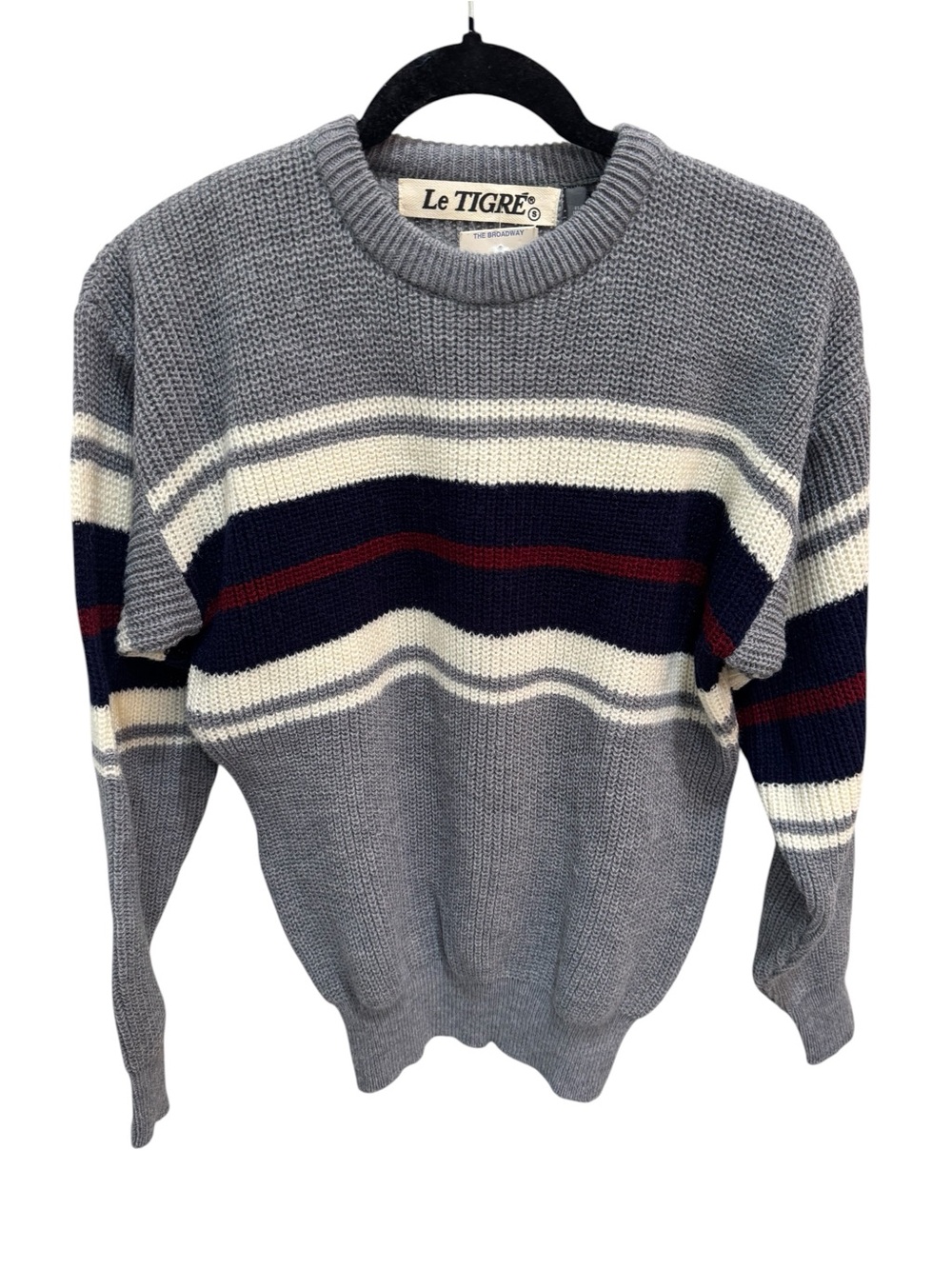 Le TIGRÉ Striped Vintage Sweater Size Small Made In Jamaica Hipster Comfy NWT